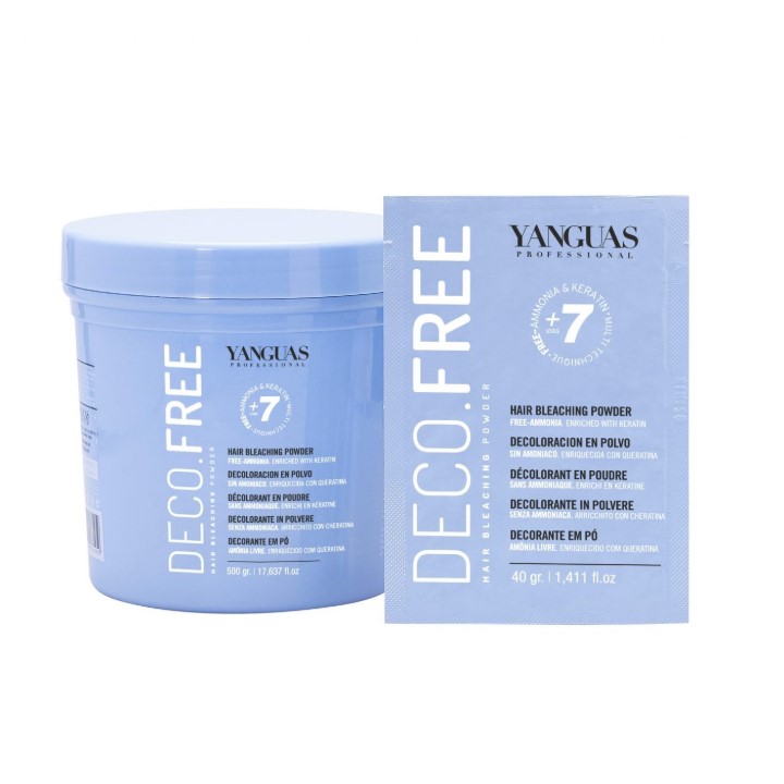 DECOLORACIÓN EN POLVO SIN AMONIACO Y ENRIQUECIDA CON QUERATINA