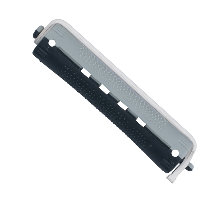 BOLSA DE 12 BIGUDIS PLASTICO NEGRO-GRIS LARGO