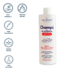 CHAMPÚ DE PLACENTA VEGETAL. COMBATE: CAÍDA, CASPA, GRASA - 500ML